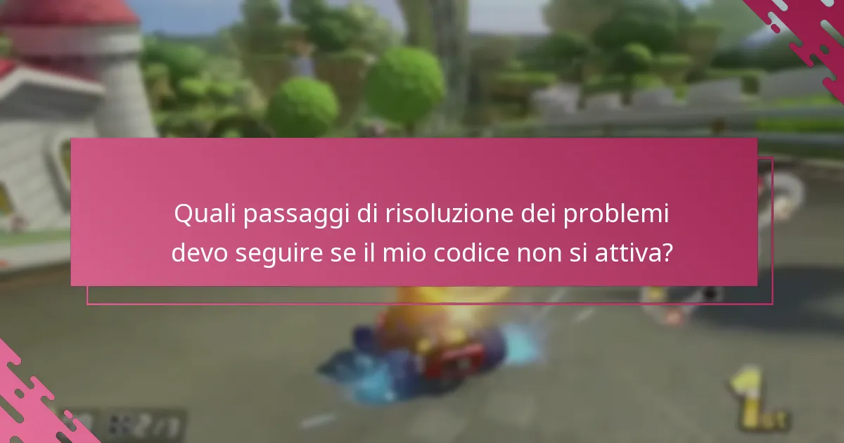 Quali passaggi di risoluzione dei problemi devo seguire se il mio codice non si attiva?