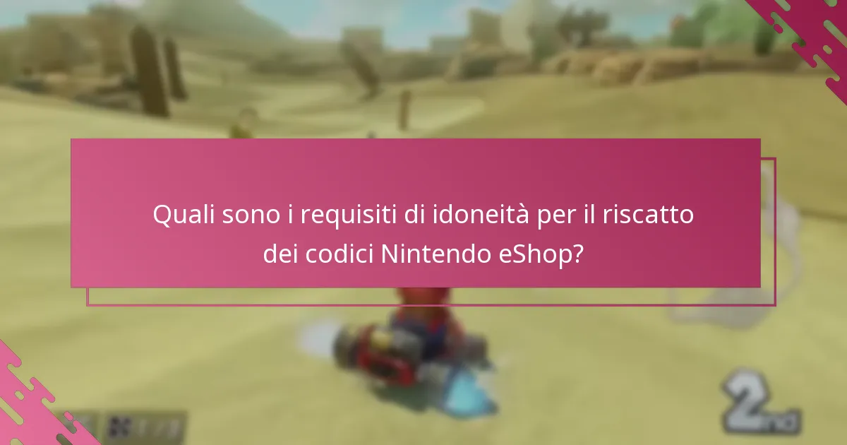 Quali sono gli errori comuni durante il processo di riscatto dei codici Nintendo eShop?